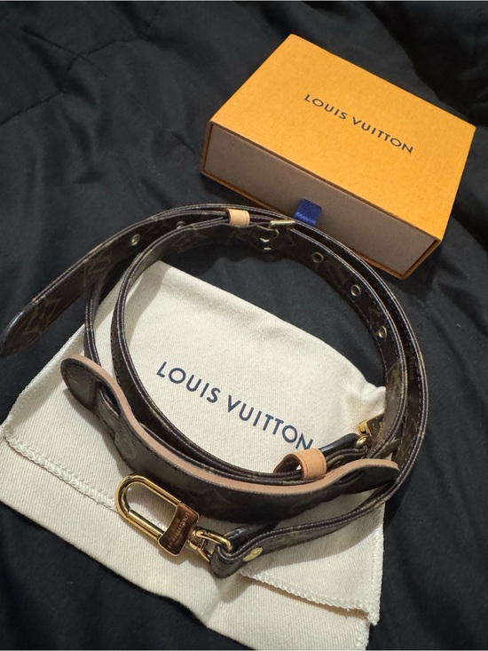 Louis Vuitton Monogram Canvas Adjustable Strap with Gold Hardware
